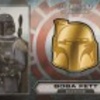 Star Wars Chrome Perspectives Boba Fett Helmet Medallion, Gold (2014)