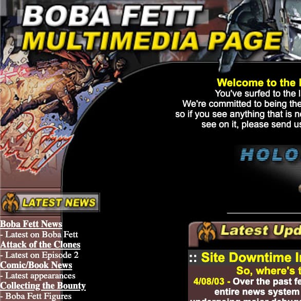 Boba Fett Multimedia Page