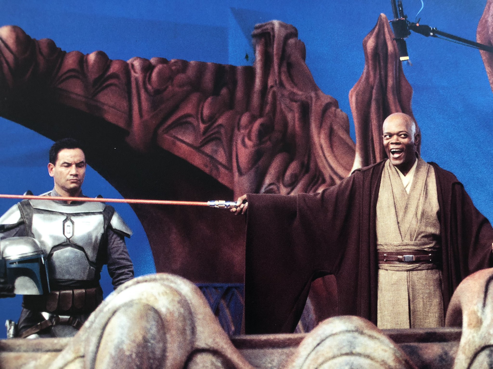 Behind the Scenes Jango Fett and Mace Windu Image Galleries Boba