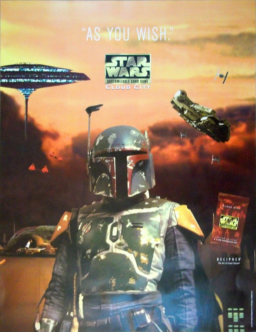 Star Wars CCG Cloud City Boba Fett Poster - Boba Fett Collectibles