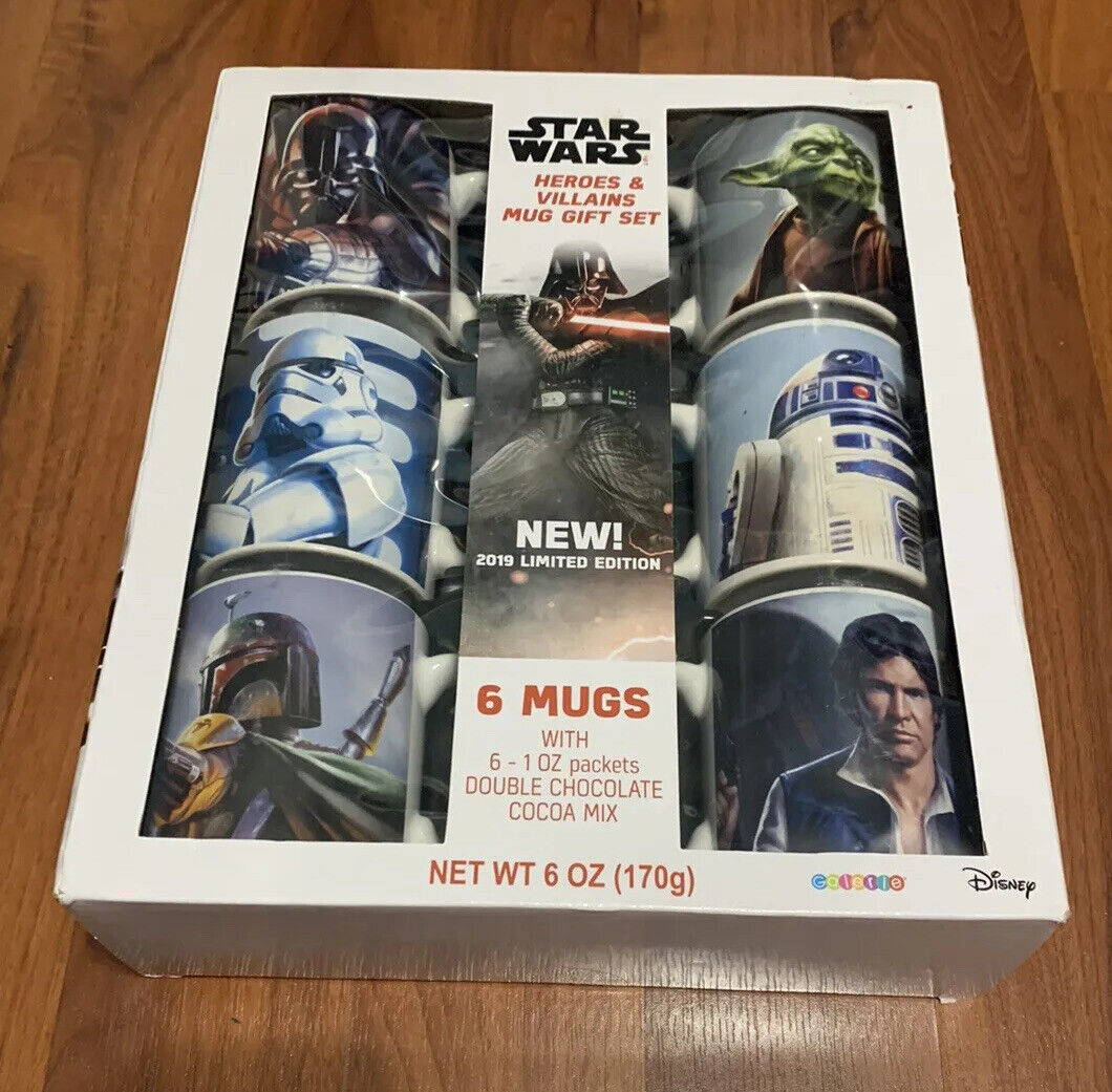 Galerie Star Wars Heroes And Villains 6 Mug Gift Set With Hot Chocolate  Cocoa Mix - Boba Fett Collectibles - Boba Fett Fan Club
