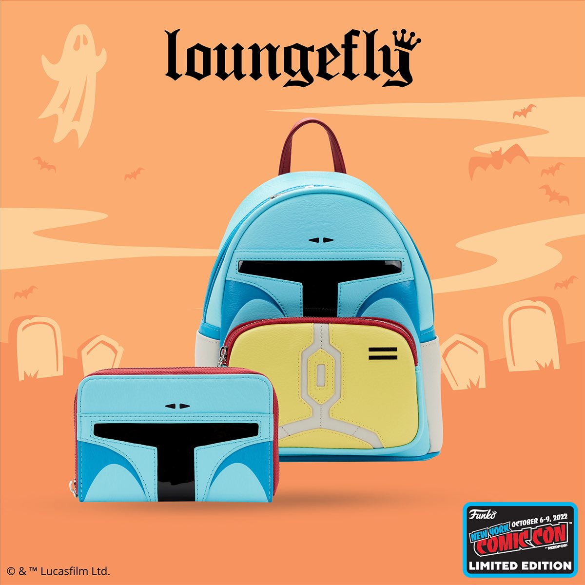 Loungefly Star Wars Fennec Shand Mini Backpack Double Shoulder Strap Book  of Boba