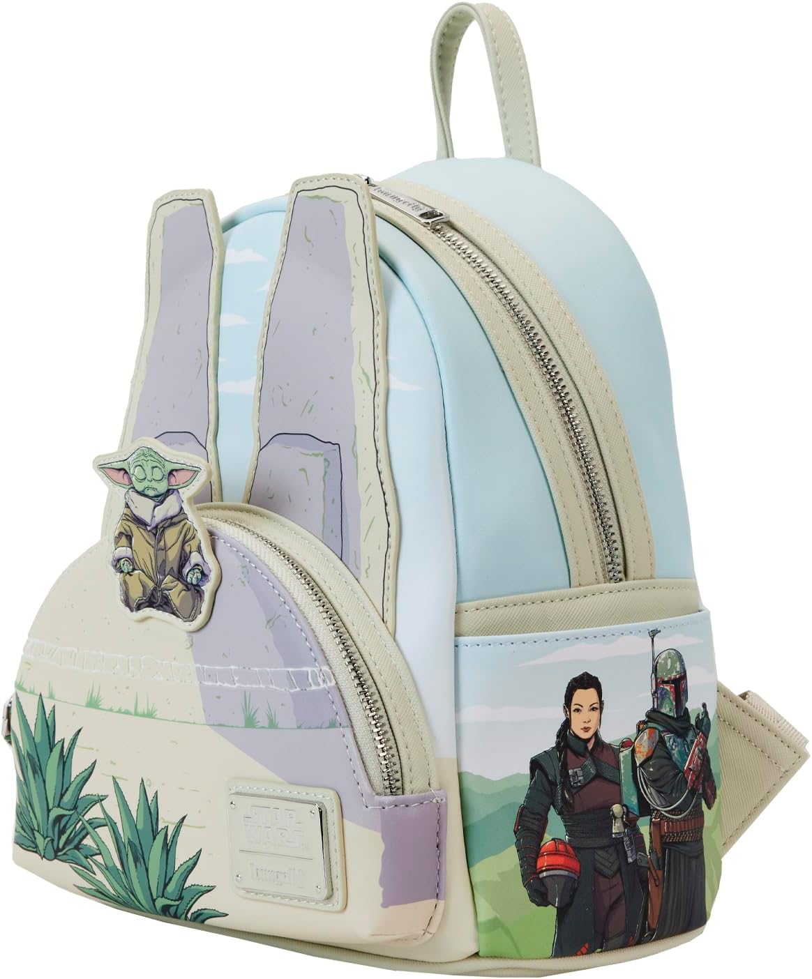 Loungefly The Mandalorian Grogu Stone Glow in the Dark Mini-Backpack  ( Exclusive) - Boba Fett Collectibles - Boba Fett Fan Club