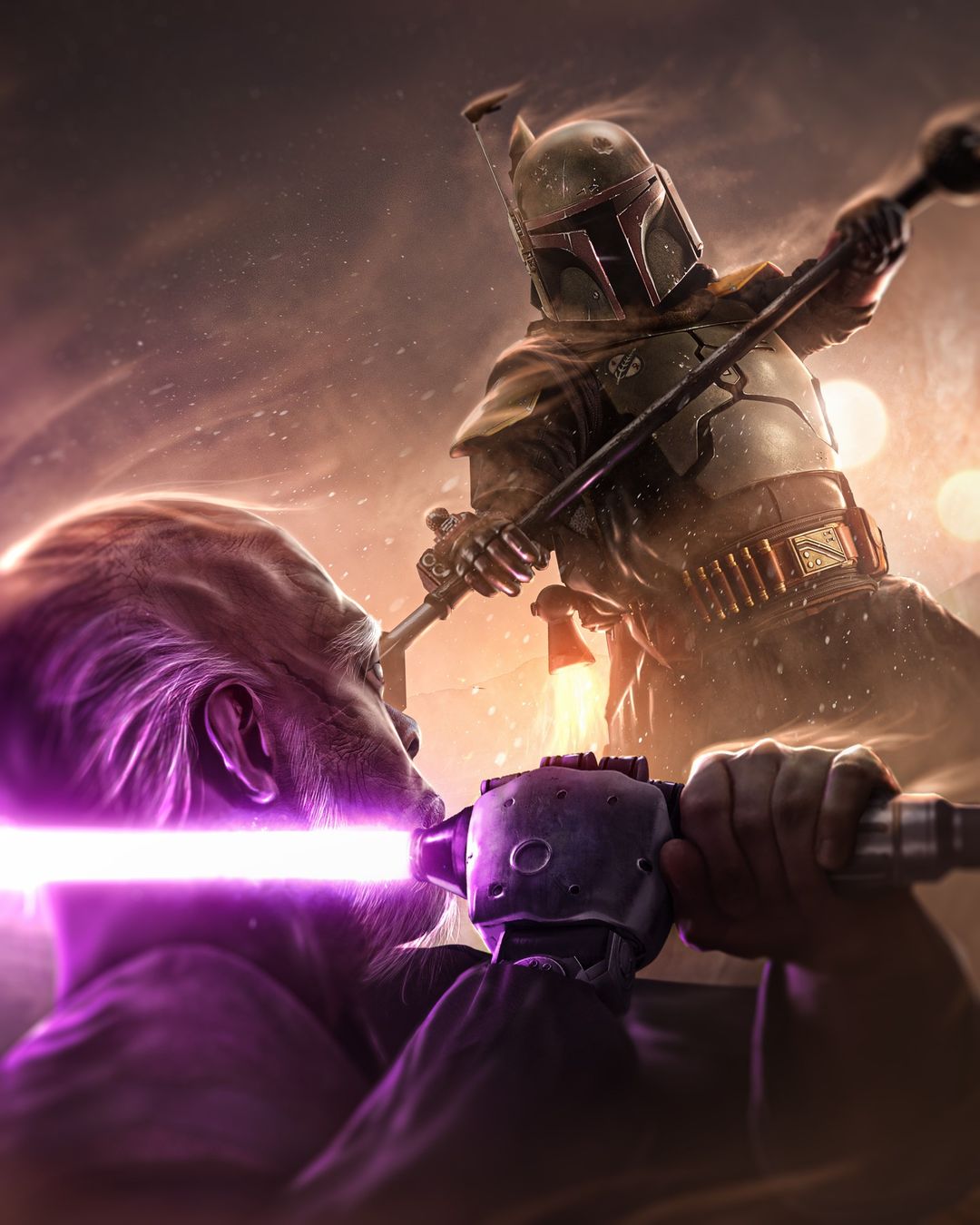 Mace Windu vs. Boba Fett by Aziatack Image Galleries Boba Fett Fan Club