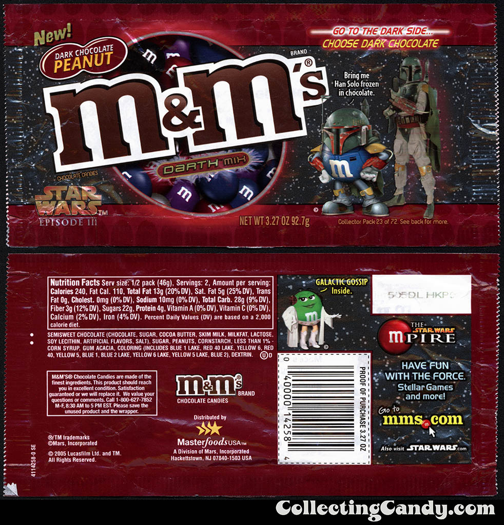 m&m dark chocolate peanut