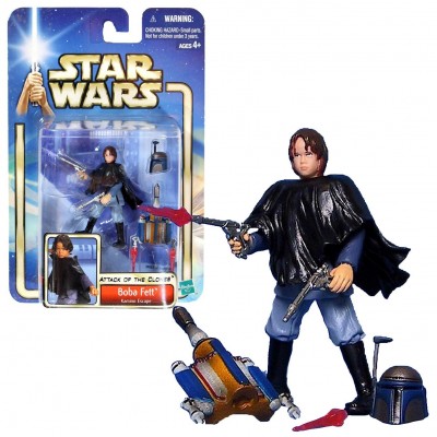 Hasbro Star Wars Attack Of The Clones Boba Fett Kamino Escape Action Figure for sale online 