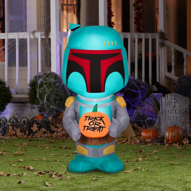 Gemmy Airblown Inflatable Boba Fett with Pumpkin Boba Fett