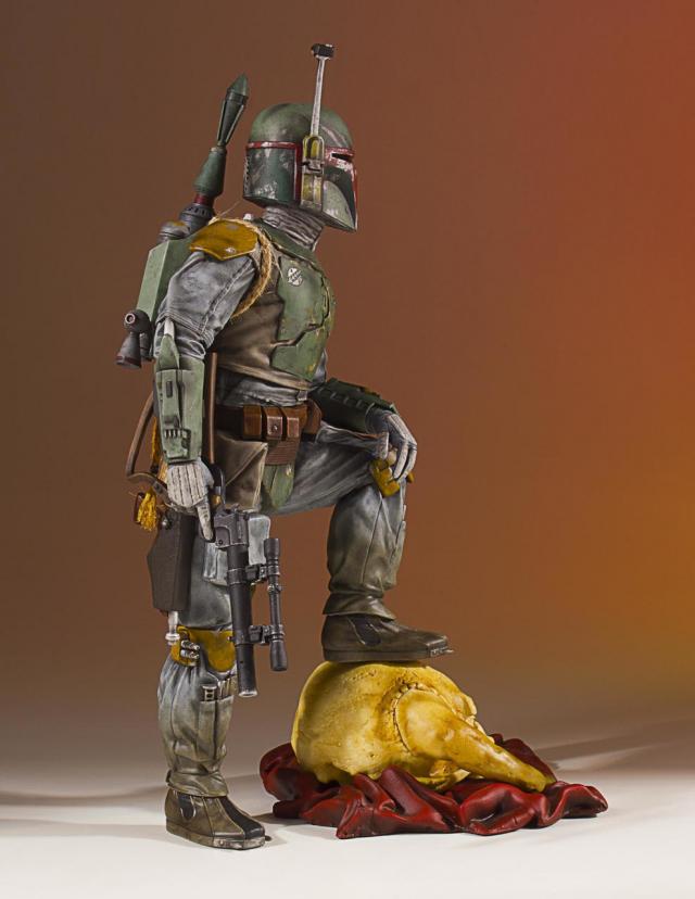 boba fett pewter statue