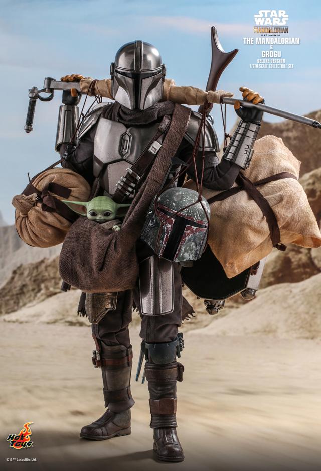 hot toys mandalorian and grogu deluxe