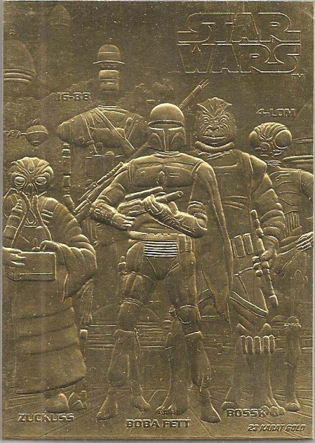 collectible 23kt gold star wars cards
