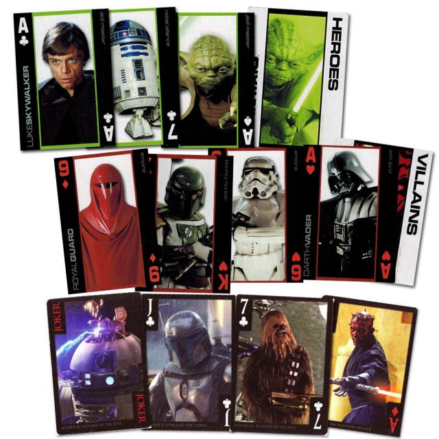 star wars silver edition playing cards