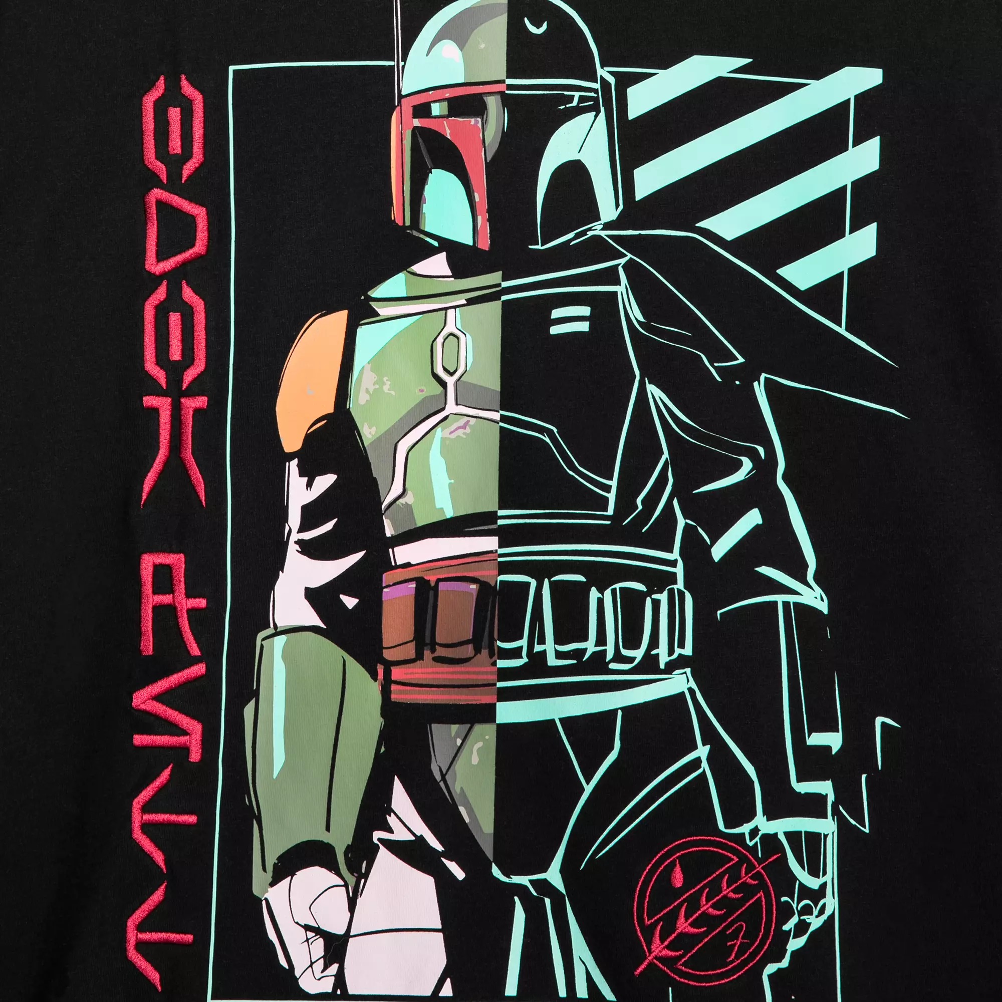 Split Sketch Boba Adults Boba Fett Boba - Fett for Fett Club T-Shirt - Collectibles Fan