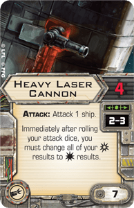 X wing heavy laser cannon game