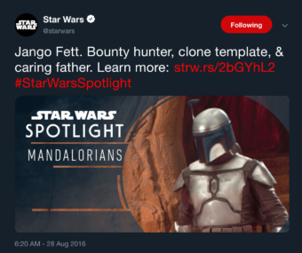 Official Star Wars account on Twitter