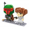 LOZ Star Wars Diamond Nano-Block, Boba Fett and Princess Leia