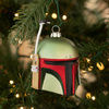 Hallmark Boba Fett Helmet Blown Glass Christmas Tree...