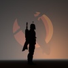 Boba Fett / Slave I Silhouette Wallpaper