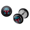 Boba Fett Stainless Steel Screw Back Earrings