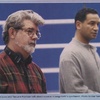 George Lucas and Temuera Morrison on Set