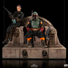 Iron Studios Boba Fett and Fennec Shand on Throne Deluxe Statue