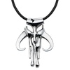 Mandalorian Symbol Stainless Steel Pendant Leather...