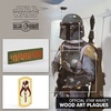 Regal Robot Boba Fett Helmet Stripes Wood Art Plaque