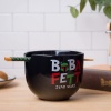 Silver Buffalo Boba Fett Ceramic Ramen Bowl with Chopsticks