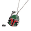 Stainless Steel Enamel Cut Out Pendant Boba Fett Necklace