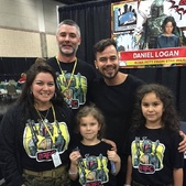 Jason Jeffers and his family with Daniel Logan - Empire