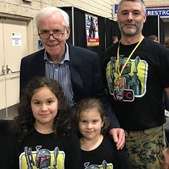 Jason Jeffers and his family with Jeremy Bulloch - Empire