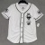 Disney Parks Black-and-White Boba Fett Baseball Jersey