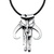 Mandalorian Symbol Stainless Steel Pendant Leather Cord