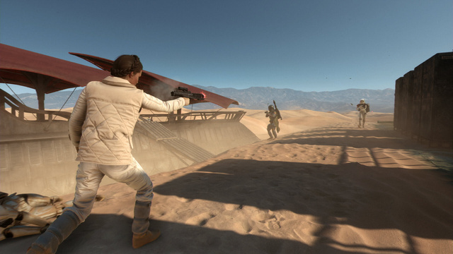 Star Wars Battlefront, Princess Leia vs. Boba Fett Gameplay 