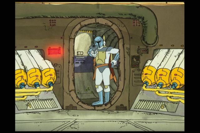 Boba Fett on the Millennium Falcon 