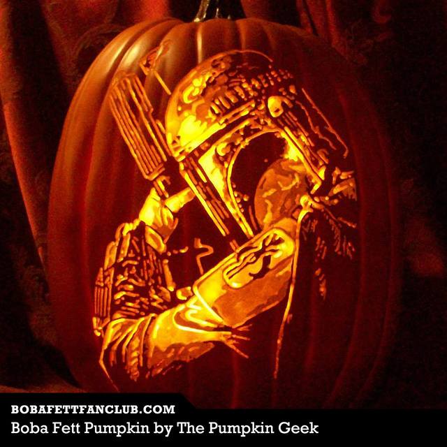 Boba Fett Pumpkin Carving by Alex Wer (aka The Pumpkin Geek)  