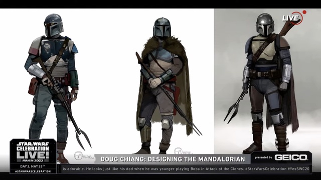 Concept Art for The Mandalorian Showing the Evolution of Din Djarin's Look  