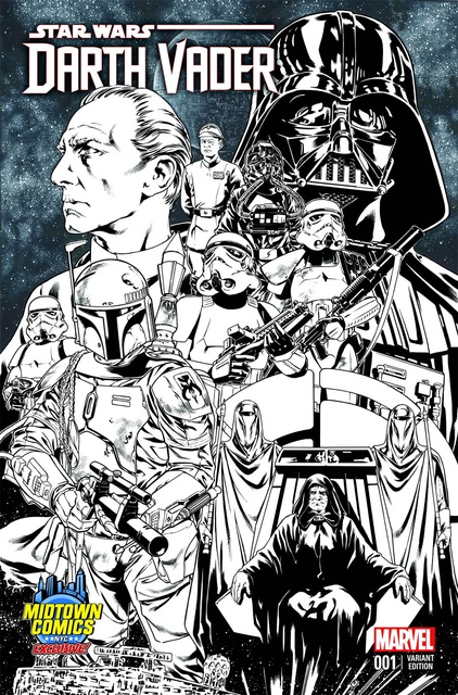 Darth Vader #1 (Midtown Comics exclusive), B&W Variant  