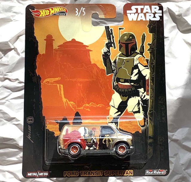 Hot Wheels Star Wars Boba Fett Ford Transit Supervan  