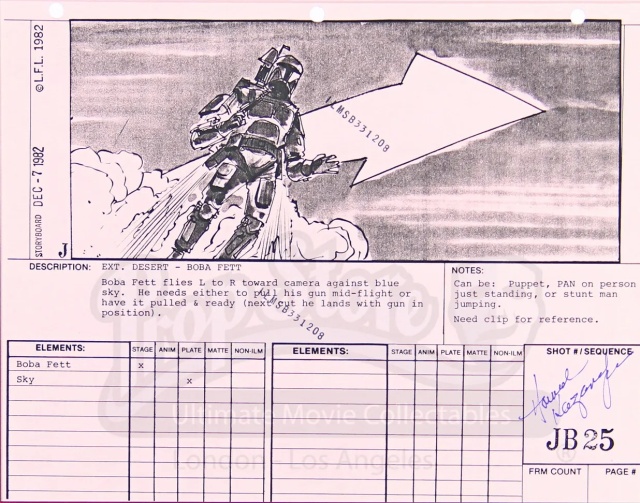 "Return of the Jedi" Storyboard "JB25"
