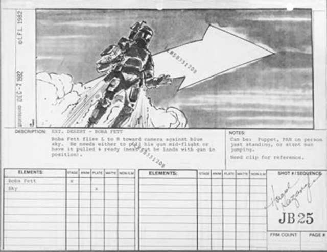 "Return of the Jedi" Storyboard "JB25"  