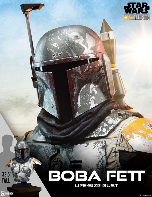 Sideshow Collectibles "The Mandalorian" Boba Fett Fett Life-Size Bust 