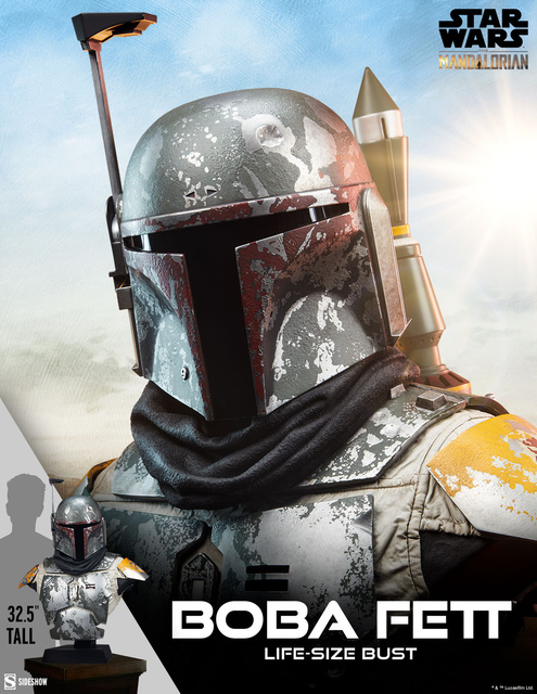 Sideshow Collectibles "The Mandalorian" Boba Fett Fett Life-Size Bust  