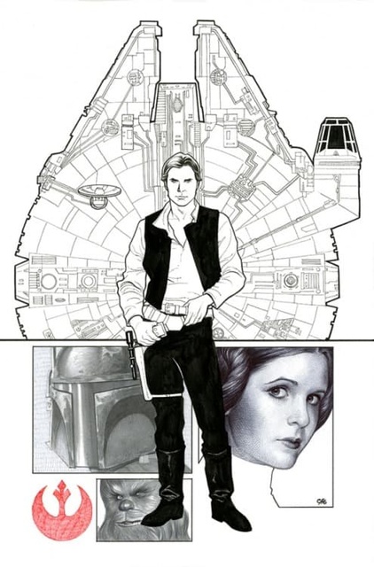 Star Wars #1 (Cards, Comics & Collectibles Exclusive, B&W Variant) (2015)  