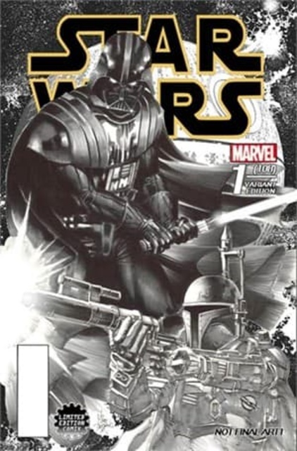 Star Wars #1 (Limited Edition Comix Exclusive, B&W Variant) (2015) 