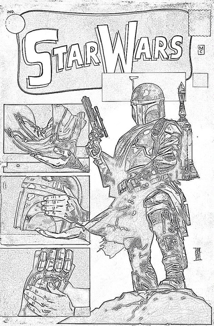 Star Wars #1 (Warp 9 Exclusive, B&W Variant) (2015)  