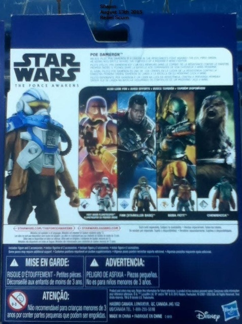 Hasbro "The Force Awakens" Packaging, Back with Boba Fett (2015) 