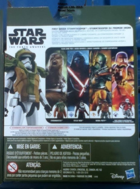 Hasbro "The Force Awakens" Packaging, Back with Boba Fett (2015)  
