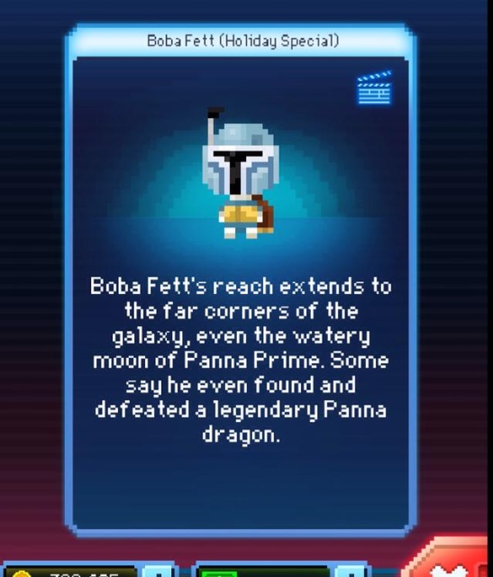 Tiny Death Star (2013), Holiday Special Boba Fett Introduction Screen