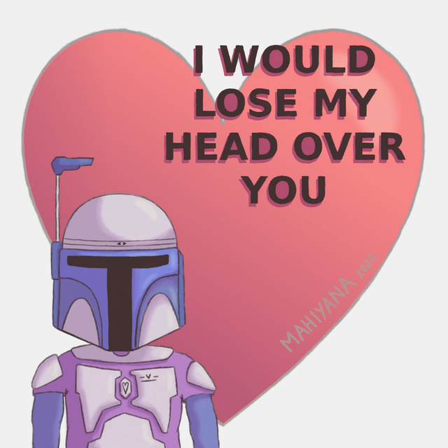 Jango Fett Valentine's Day Card by Mahiyana 
