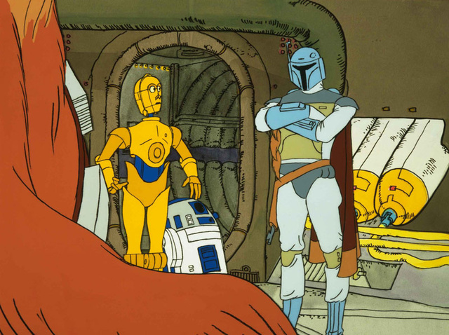 Boba Fett with Chewbacca and C-3PO  